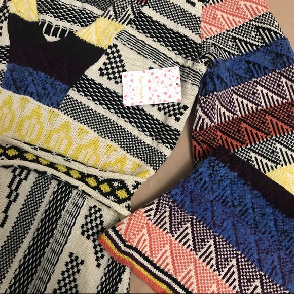 Free People Knit Patchwork Sweater Dress S M XXS - Picture 5 of 8